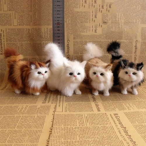 Realistic plush kitten - realistic,