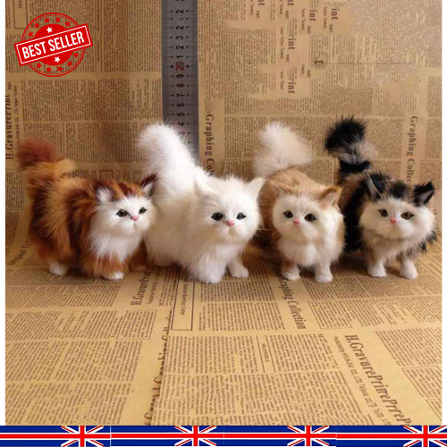 Realistic cute cat plush toy - realistic,