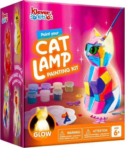 Paint your own cat lamp - paint, kit