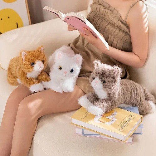 Realistic plush cat cushion - plush,