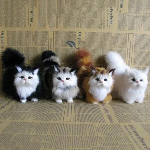 Cute realistic cat plush toy - cat,
