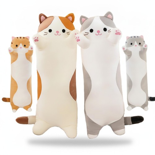 Long cat plush pillow - cat,
