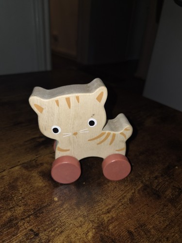 Little town wooden - wooden, cat