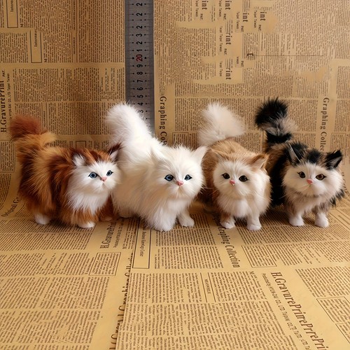 Realistic plush kitten soft - kitten,