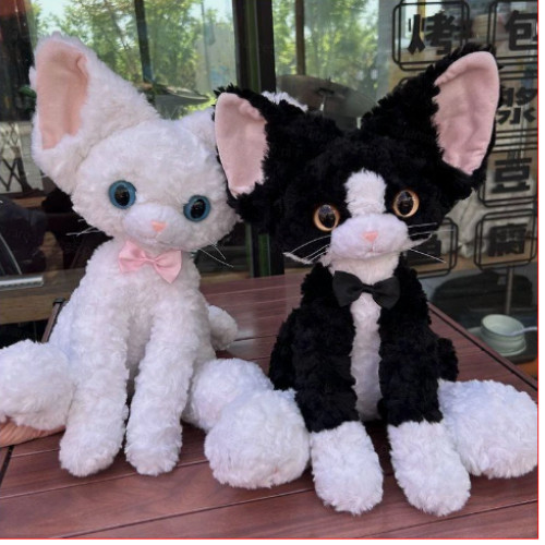 Cute black cat plush toy - cat, soft