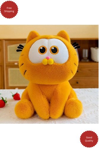 Stuffed cat plushie garfield - -,