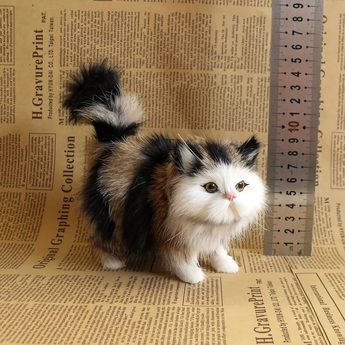 Cute realistic cat plush toy - realistic,