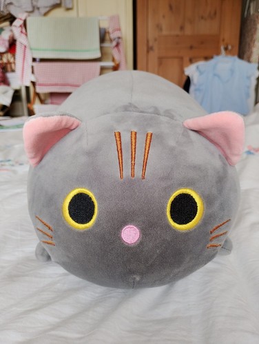Grey kenji long cat plush - long,
