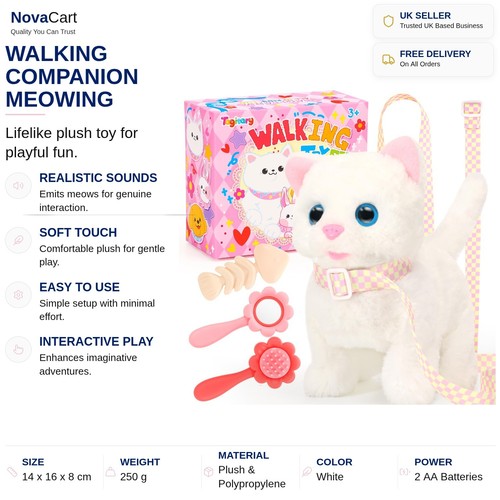 Walking plush cat - plush,