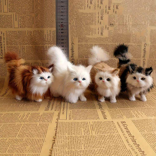 Cute realistic cat plush - realistic, toy