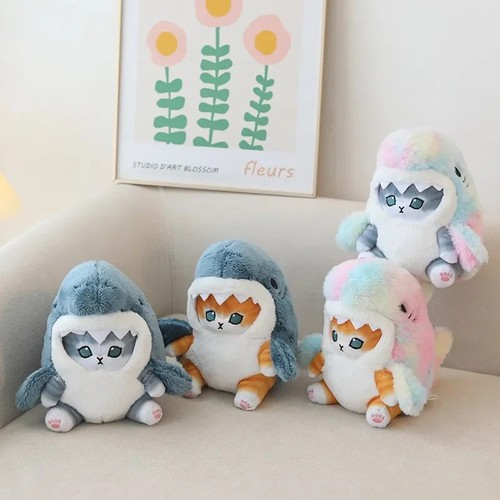 Shark cat plush toy kawaii - shark,