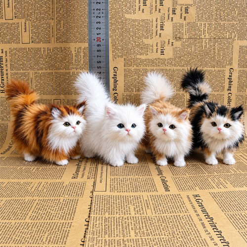 Realistic plush kitten - realistic,
