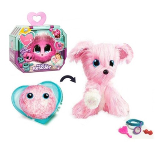 Purple dog plush toy surprise - purple,