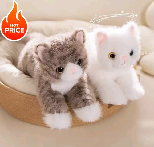 Cute realistic kitten plush - cute,
