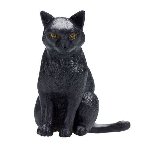 Black cat sitting figurine - sitting,