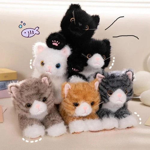 Cute realistic kitten plush - realistic,